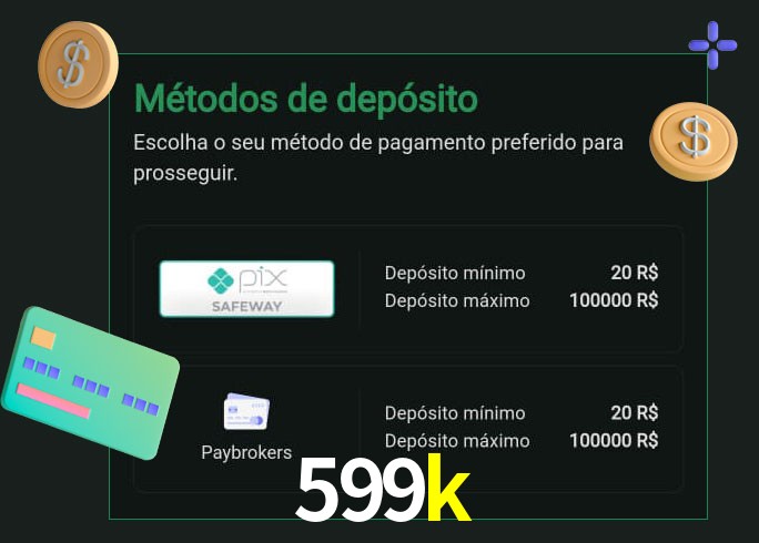O cassino 599k oferece uma grande variedade de métodos de pagamento